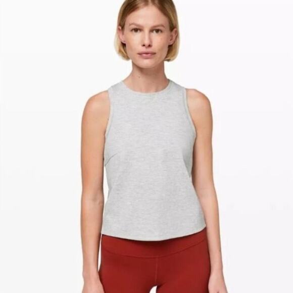 Lululemon Grey Minimal Tank Open Back Sleeveless Size S - Picture 1 of 5